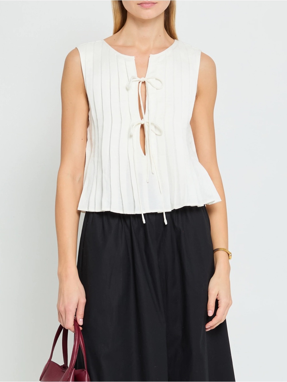 Kourt pleated tank